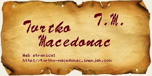 Tvrtko Macedonac vizit kartica